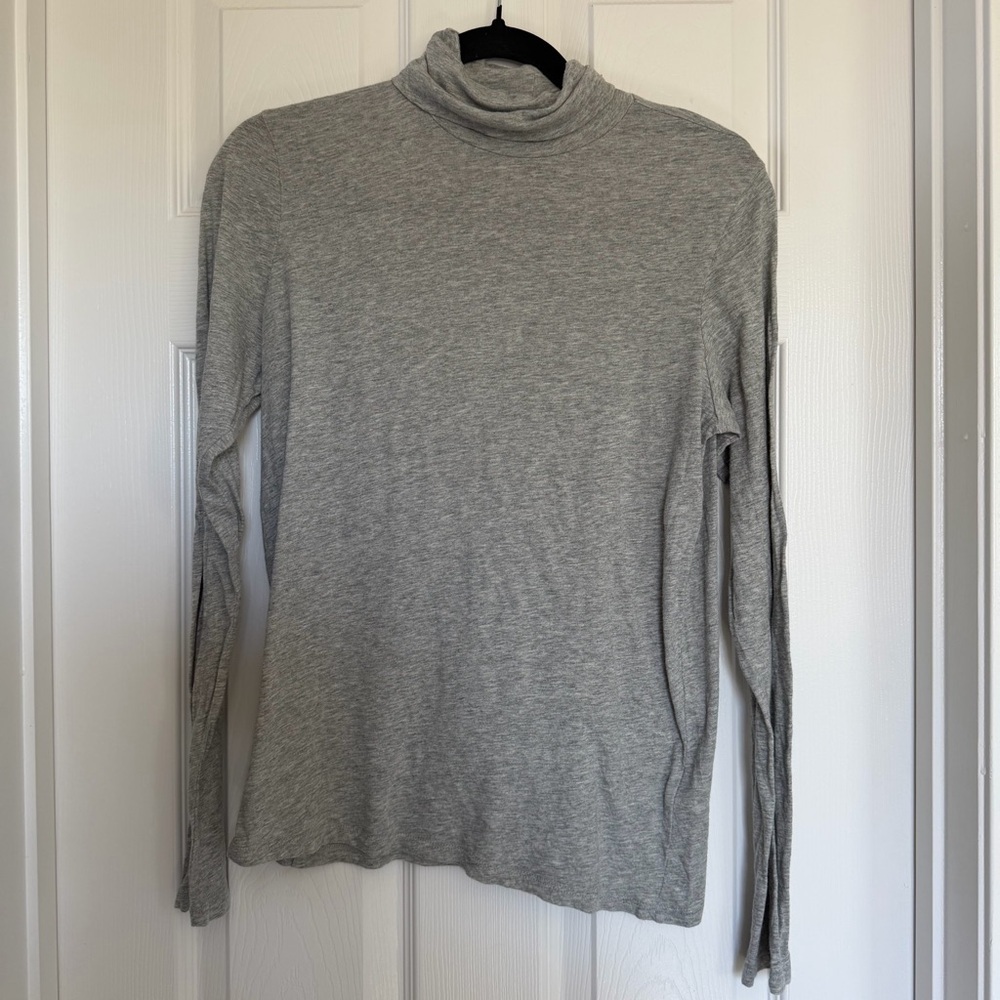 Everlane Gray 100% Pima Cotton Long Sleeve Turtleneck Size Large